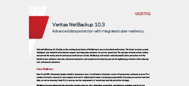 Read NetBackup 10 Data Sheet